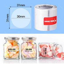 Load image into Gallery viewer, NiiMBOT B1/B21/B203 Label Paper Transparent Name Sticker Waterproof Self-adhesive Cartoon Small Label Circular Thermal Paper
