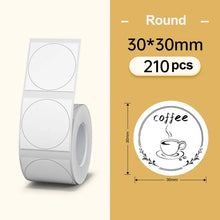 Load image into Gallery viewer, NiiMBOT B21 B3S B1 Round Label Printing Sticker Self-adhesive Thermal Waterproof Digital Number Cake Sealing Sticker Paper
