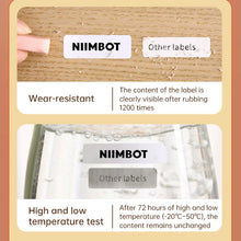 Load image into Gallery viewer, Niimbot B18 PET Label Paper Keep 8-10 Years Scratch-Resistant Tape Sticker And Colorful Carbon Ribbon For Portable Label Printer
