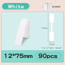 Load image into Gallery viewer, Niimbot D11/D101/D110 White Paper Waterproof Thermal Paper for Pocket Label Printer D11 Label Printer
