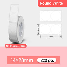 Load image into Gallery viewer, Niimbot D11/D101/D110 White Paper Waterproof Thermal Paper for Pocket Label Printer D11 Label Printer
