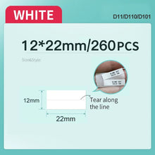 Load image into Gallery viewer, Niimbot D11/D101/D110 White Paper Waterproof Thermal Paper for Pocket Label Printer D11 Label Printer

