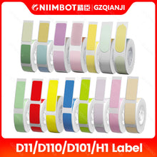 Load image into Gallery viewer, Niimbot D11 D110 D101 Label Printer Tape Sticker Replacement Transparent Colorful White Label Machine Paper Waterproof Tearproof
