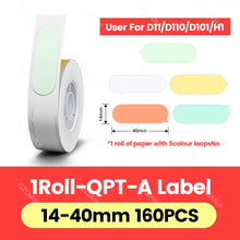Load image into Gallery viewer, Niimbot D11 D110 D101 Label Printer Tape Sticker Replacement Transparent Colorful White Label Machine Paper Waterproof Tearproof
