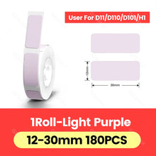 Load image into Gallery viewer, Niimbot D11 D110 D101 Label Printer Tape Sticker Replacement Transparent Colorful White Label Machine Paper Waterproof Tearproof
