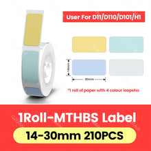 Load image into Gallery viewer, Niimbot D11 D110 D101 Label Printer Tape Sticker Replacement Transparent Colorful White Label Machine Paper Waterproof Tearproof
