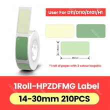 Load image into Gallery viewer, Niimbot D11 D110 D101 Label Printer Tape Sticker Replacement Transparent Colorful White Label Machine Paper Waterproof Tearproof
