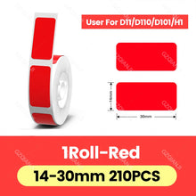Load image into Gallery viewer, Niimbot D11 D110 D101 Label Printer Tape Sticker Replacement Transparent Colorful White Label Machine Paper Waterproof Tearproof
