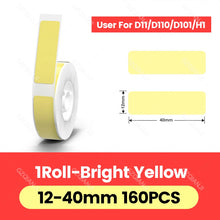Load image into Gallery viewer, Niimbot D11 D110 D101 Label Printer Tape Sticker Replacement Transparent Colorful White Label Machine Paper Waterproof Tearproof
