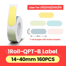 Load image into Gallery viewer, Niimbot D11 D110 D101 Label Printer Tape Sticker Replacement Transparent Colorful White Label Machine Paper Waterproof Tearproof
