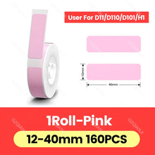 Load image into Gallery viewer, Niimbot D11 D110 D101 Label Printer Tape Sticker Replacement Transparent Colorful White Label Machine Paper Waterproof Tearproof
