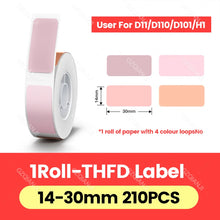 Load image into Gallery viewer, Niimbot D11 D110 D101 Label Printer Tape Sticker Replacement Transparent Colorful White Label Machine Paper Waterproof Tearproof
