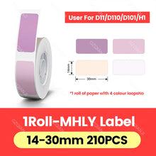 Load image into Gallery viewer, Niimbot D11 D110 D101 Label Printer Tape Sticker Replacement Transparent Colorful White Label Machine Paper Waterproof Tearproof
