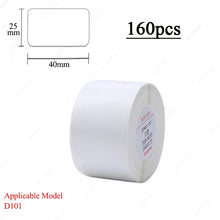 Load image into Gallery viewer, Niimbot D11 D110 D101 Mini Label printer paper Printing Label Waterproof Anti-Oil Price Tape Scratch-Resistant Label Sticker
