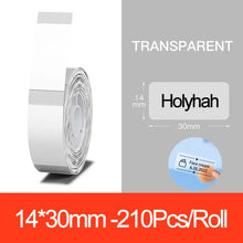 Load image into Gallery viewer, Niimbot D11 D110 Label  Maker Tape Sticker Replacement Transparent Colorful White Label Machine Print Paper Waterproof Tearproof
