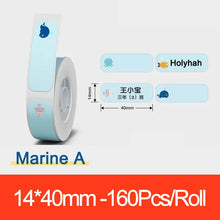 Load image into Gallery viewer, Niimbot D11 D110 Label  Maker Tape Sticker Replacement Transparent Colorful White Label Machine Print Paper Waterproof Tearproof

