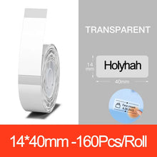 Load image into Gallery viewer, Niimbot D11 D110 Label  Maker Tape Sticker Replacement Transparent Colorful White Label Machine Print Paper Waterproof Tearproof
