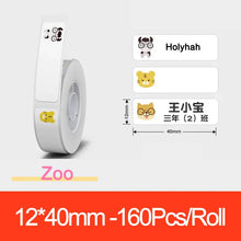 Load image into Gallery viewer, Niimbot D11 D110 Label  Maker Tape Sticker Replacement Transparent Colorful White Label Machine Print Paper Waterproof Tearproof
