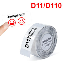 Load image into Gallery viewer, Niimbot D11 Label Sticker Waterproof Transparent White D11 D110 Label Paper for Niimbot D11 D110 Label Maker Self-adhesive Tape
