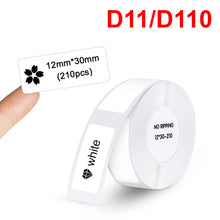 Load image into Gallery viewer, Niimbot D11 Label Sticker Waterproof Transparent White D11 D110 Label Paper for Niimbot D11 D110 Label Maker Self-adhesive Tape
