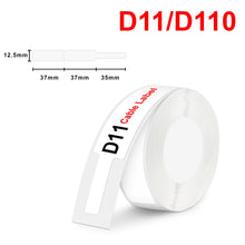 Load image into Gallery viewer, Niimbot D11 Label Sticker Waterproof Transparent White D11 D110 Label Paper for Niimbot D11 D110 Label Maker Self-adhesive Tape
