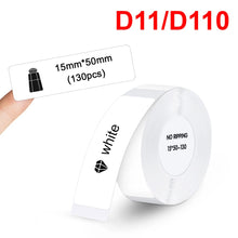 Load image into Gallery viewer, Niimbot D11 Label Sticker Waterproof Transparent White D11 D110 Label Paper for Niimbot D11 D110 Label Maker Self-adhesive Tape

