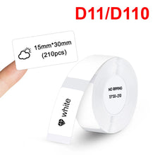 Load image into Gallery viewer, Niimbot D11 Label Sticker Waterproof Transparent White D11 D110 Label Paper for Niimbot D11 D110 Label Maker Self-adhesive Tape
