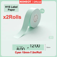 Load image into Gallery viewer, Niimbot H1S Label Printer Paper Continuous Printing Thermal Stickers 15mm * 7.5M Waterproof Anti-Oil Scratch-Resistant Sticker
