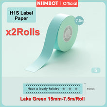 Load image into Gallery viewer, Niimbot H1S Label Printer Paper Continuous Printing Thermal Stickers 15mm * 7.5M Waterproof Anti-Oil Scratch-Resistant Sticker
