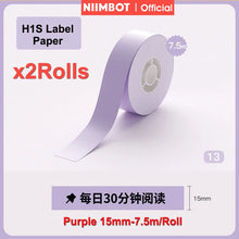 Load image into Gallery viewer, Niimbot H1S Label Printer Paper Continuous Printing Thermal Stickers 15mm * 7.5M Waterproof Anti-Oil Scratch-Resistant Sticker
