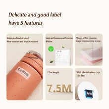 Load image into Gallery viewer, Niimbot H1S Label Printer Paper Continuous Printing Thermal Stickers 15mm * 7.5M Waterproof Anti-Oil Scratch-Resistant Sticker
