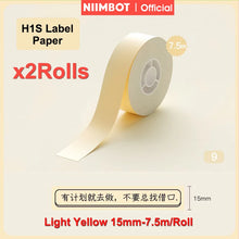 Load image into Gallery viewer, Niimbot H1S Label Printer Paper Continuous Printing Thermal Stickers 15mm * 7.5M Waterproof Anti-Oil Scratch-Resistant Sticker
