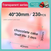 Load image into Gallery viewer, Niimbot Transparent Official Name Sticker Paper Rolls Multi-Purpose Clear Self-Adhesive Label for B21 B1 B203 Machine Printing
