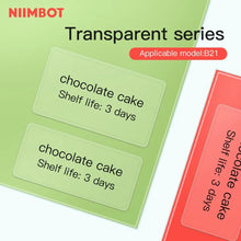 Load image into Gallery viewer, Niimbot Transparent Official Name Sticker Paper Rolls Multi-Purpose Clear Self-Adhesive Label for B21 B1 B203 Machine Printing
