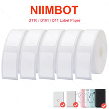 Load image into Gallery viewer, Niimbot White Label Thermal Paper for D11 D110 D101 Printer  Label Sticker Paper Roll Waterproof Anti-Oil Tear-Resistant
