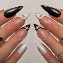 Load image into Gallery viewer, Ice Transparent Pink Wear a Foreign Trade European and American Ins Style Nail Sticker Finished Product 24 Pieces Nails
