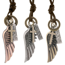 Load image into Gallery viewer, Wings Pendant Necklace Adjustable Simple Long Men's Necklace
