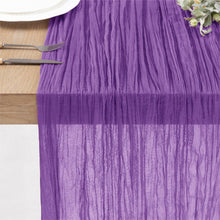 Load image into Gallery viewer, Voile Champray Table Runner Wedding Party Decoration Pleated Table Runner Tablecloth

