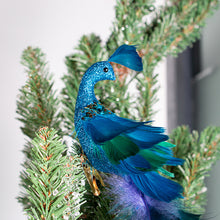 Load image into Gallery viewer, New Christmas Decorations Christmas Tree Pendant Simulation Long Tail Blue Peacock Ornaments
