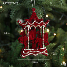 Load image into Gallery viewer, Flocking material Christmas pendant Holiday decoration Snowflake pendant Christmas tree pendant
