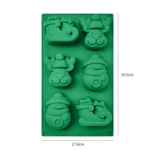 Load image into Gallery viewer, Christmas Silicone Mold Christmas Tree Gingerbread Man Mold Cookie Candy Mold
