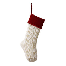 Load image into Gallery viewer, Christmas party decorations wool socks Christmas candy bag pendant love fringed socks

