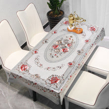 Load image into Gallery viewer, Weichen European and American Ins Gilding Tablecloth Waterproof Oil-Proof PVC round Table Tablecloth Lace Printing
