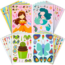 Load image into Gallery viewer, 6-36 Sheets/Pack Cartoon Puzzle Face Changing Stickers New Anime Personality Graffiti DIY Educational Puzzle Stickers
