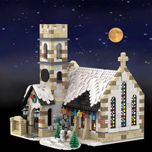 Load image into Gallery viewer, Small Particle Building Blocks MOC-147549 Winter Country Church Winter Countrychurch
