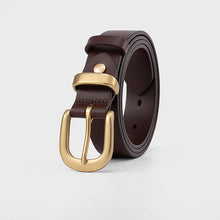 Load image into Gallery viewer, Belt Women's Simple Copper Pin Buckle Ladies Decoration All-Match Whole Leather Belt
