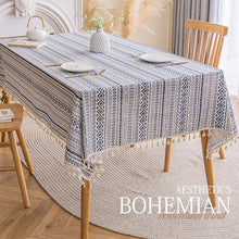 Load image into Gallery viewer, Ethnic Style Tablecloth Bohemian Table Cloth Ins Camping Placemat Waterproof Oil-Proof Cotton Linen Printing Coffee Table Cloth
