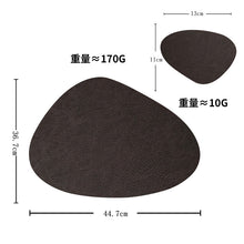 Load image into Gallery viewer, Double-sided leather placemat teacup mat waterproof and oil-proof dining table mat western restaurant thermal insulation mat meal bowl mat coaster
