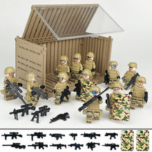 Load image into Gallery viewer, Package Container Equipment Special Police Doll Toy Small Particle Military Doll Children Assembling Building Blocks Toy
