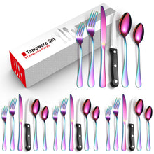 Load image into Gallery viewer, Set Stainless Steel 24-Piece Set 6-Piece Set Creative Western Food Steak Knife, Fork and Spoon
